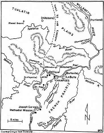 Map of Champoeg